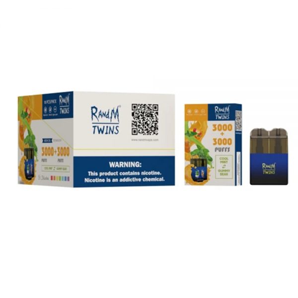 RandM Twins Disposable Vape Pod Device Wholesale (Rechargeable 6000 Puffs) - Image 2