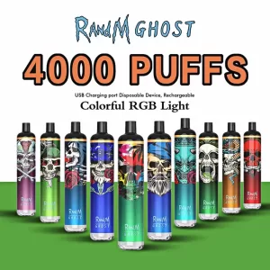 RandM Ghost Disposable Vape Pod Device Wholesale (RGB Lights 4000 Puffs)