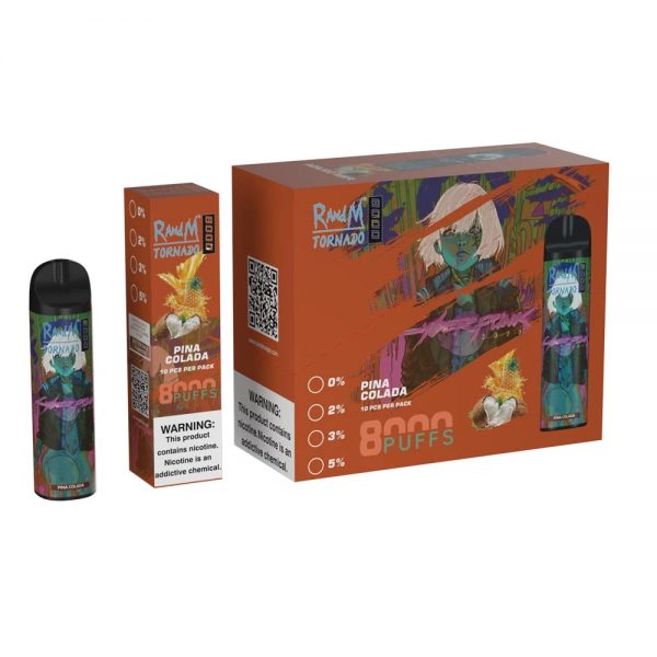 RandM Tornado Disposable Vape Pod Device Wholesale (Rechargeable 8000 Puffs) - Image 4
