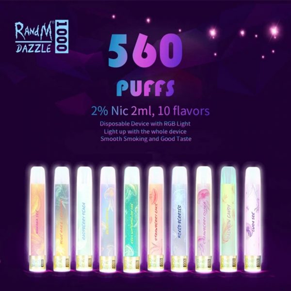 RandM Dazzle Disposable Vape Pod Device Wholesale (1000 Puffs)