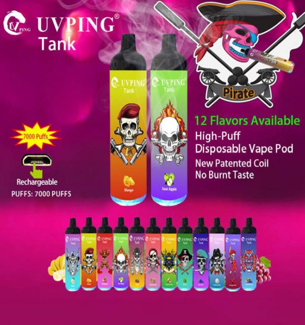 Uvping Tank Disposable Vape Pod Device Wholesale (7000 Puffs) - Image 3