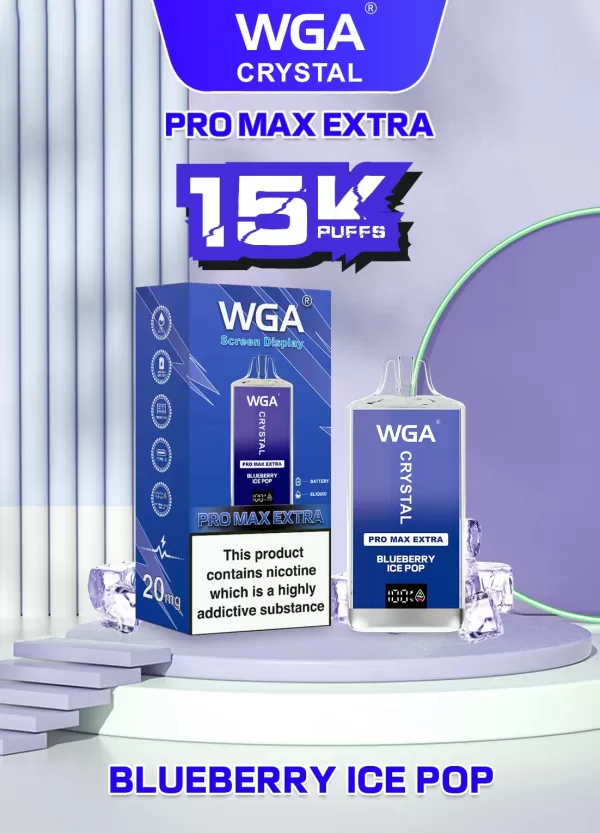 WGA Crystal Extra15000 Puffs Pro Max Rechargeable Disposable Vape - Image 11