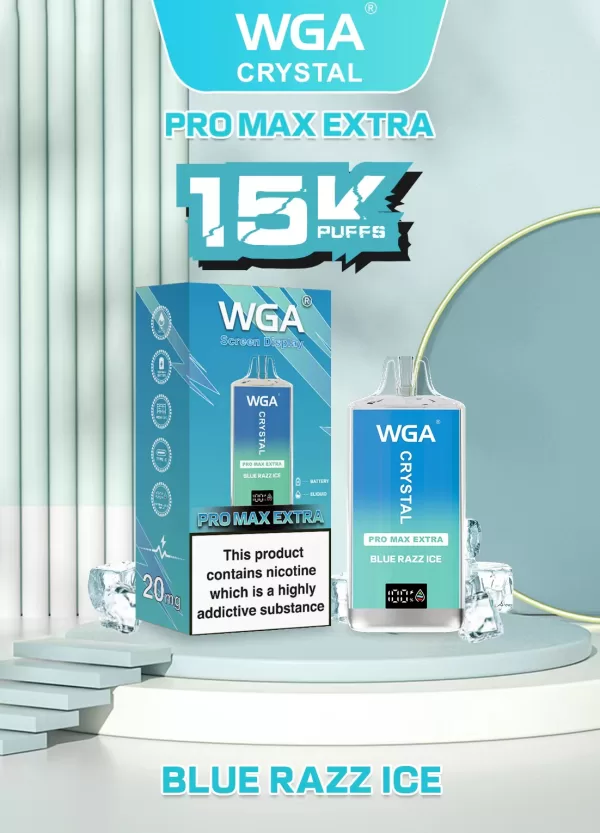 WGA Crystal Extra15000 Puffs Pro Max Rechargeable Disposable Vape - Image 24