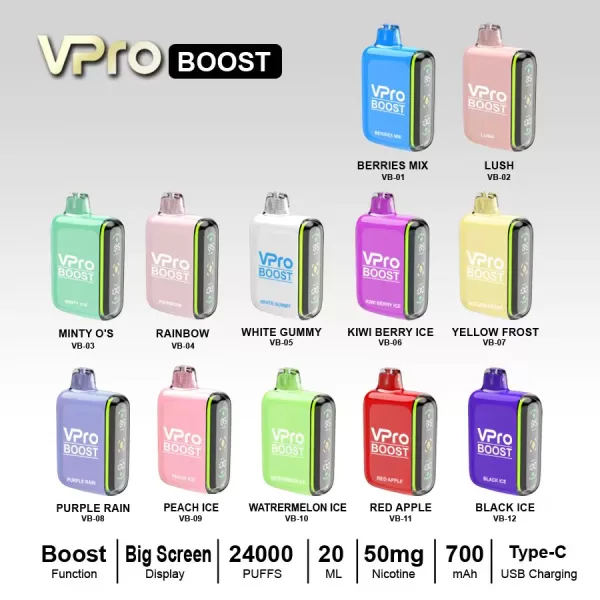 Vpro Boost Disposable Vape 24K Puff Electronic Cigarette - Image 8
