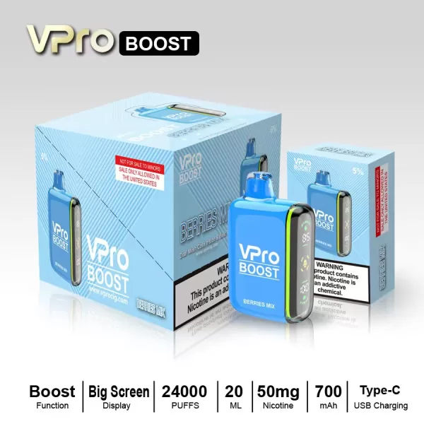 Vpro Boost Disposable Vape 24K Puff Electronic Cigarette - Image 4