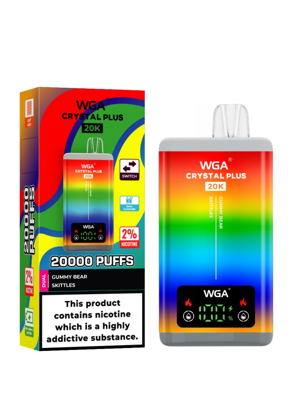 EU Warehouse Double Flavors Wga Crystal 20K puff Smart plus vape - Image 16