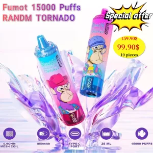 Special offer :  Fumot Randm Tornado 15000 puffs vape (10 pcs)