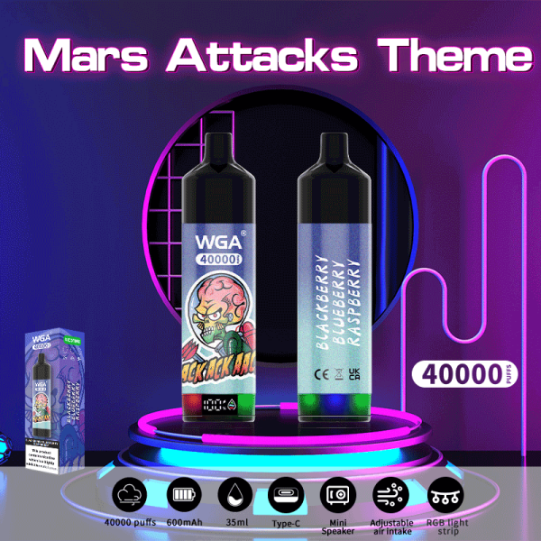 Special offer :  Mars attacks theme WGA 40000 40k puffs vape (10 pcs) - Image 12