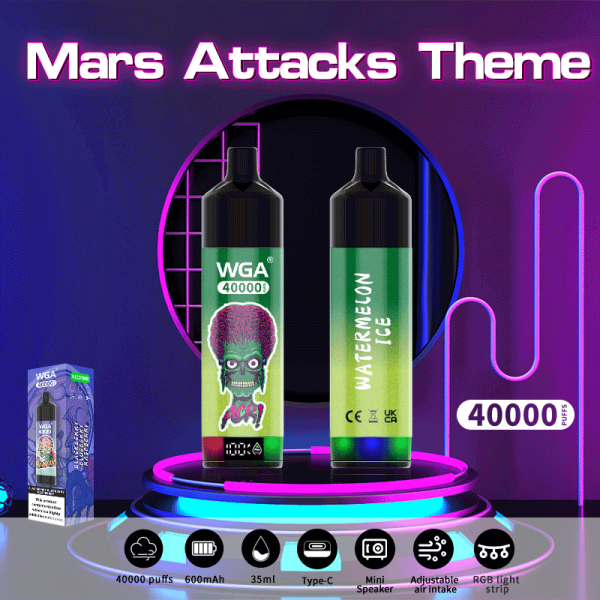 Special offer :  Mars attacks theme WGA 40000 40k puffs vape (10 pcs) - Image 13