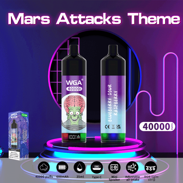 Special offer :  Mars attacks theme WGA 40000 40k puffs vape (10 pcs) - Image 15