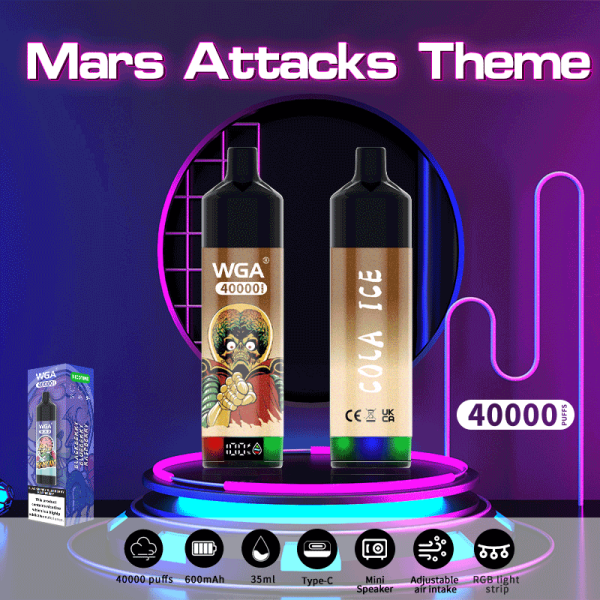 Special offer :  Mars attacks theme WGA 40000 40k puffs vape (10 pcs) - Image 16