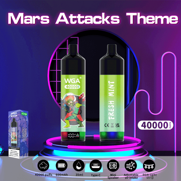 Special offer :  Mars attacks theme WGA 40000 40k puffs vape (10 pcs) - Image 17