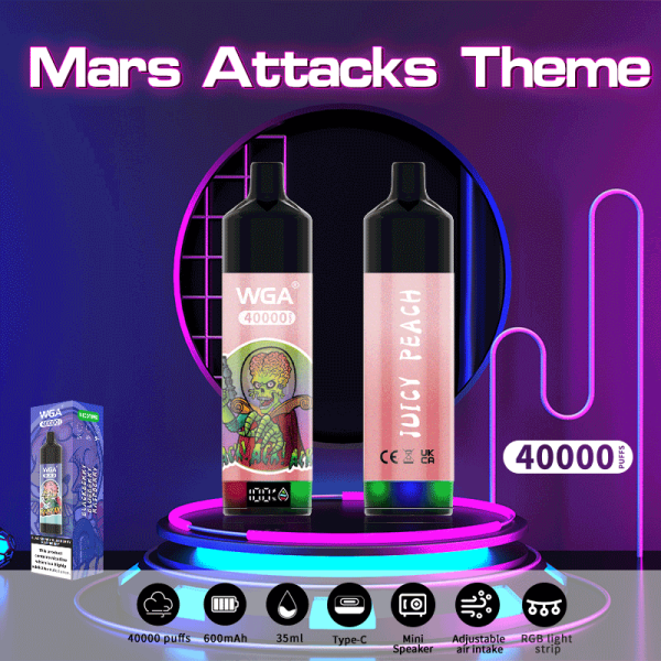 Special offer :  Mars attacks theme WGA 40000 40k puffs vape (10 pcs) - Image 19