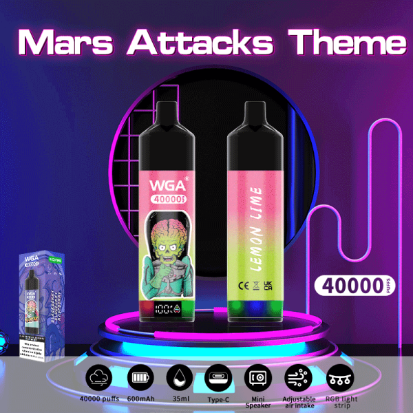 Special offer :  Mars attacks theme WGA 40000 40k puffs vape (10 pcs) - Image 20