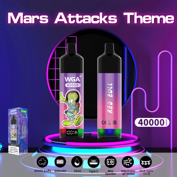 Special offer :  Mars attacks theme WGA 40000 40k puffs vape (10 pcs) - Image 21
