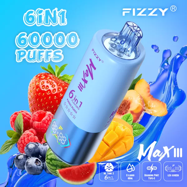 Special offer :  Fizzy MAX III 60000 puffs 6 flavors in 1 vape (10pcs) - Image 17