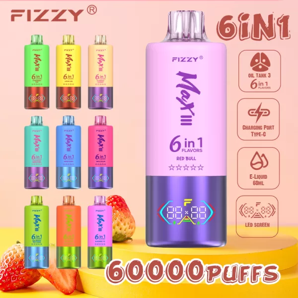 Special offer :  Fizzy MAX III 60000 puffs 6 flavors in 1 vape (10pcs) - Image 10