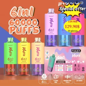 Special offer :  Fizzy MAX III 60000 puffs 6 flavors in 1 vape (10pcs)