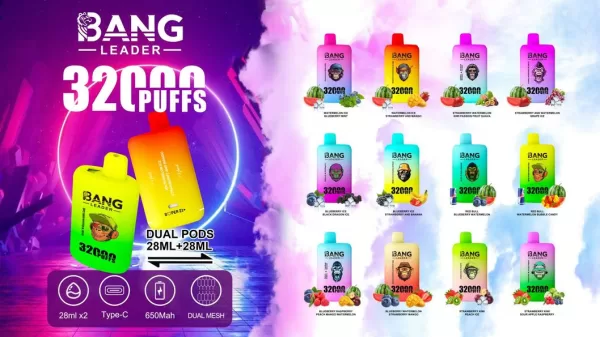 Special offer :  Bang Leader Dual Flavors 32000 puffs vape (10pcs) - Image 2